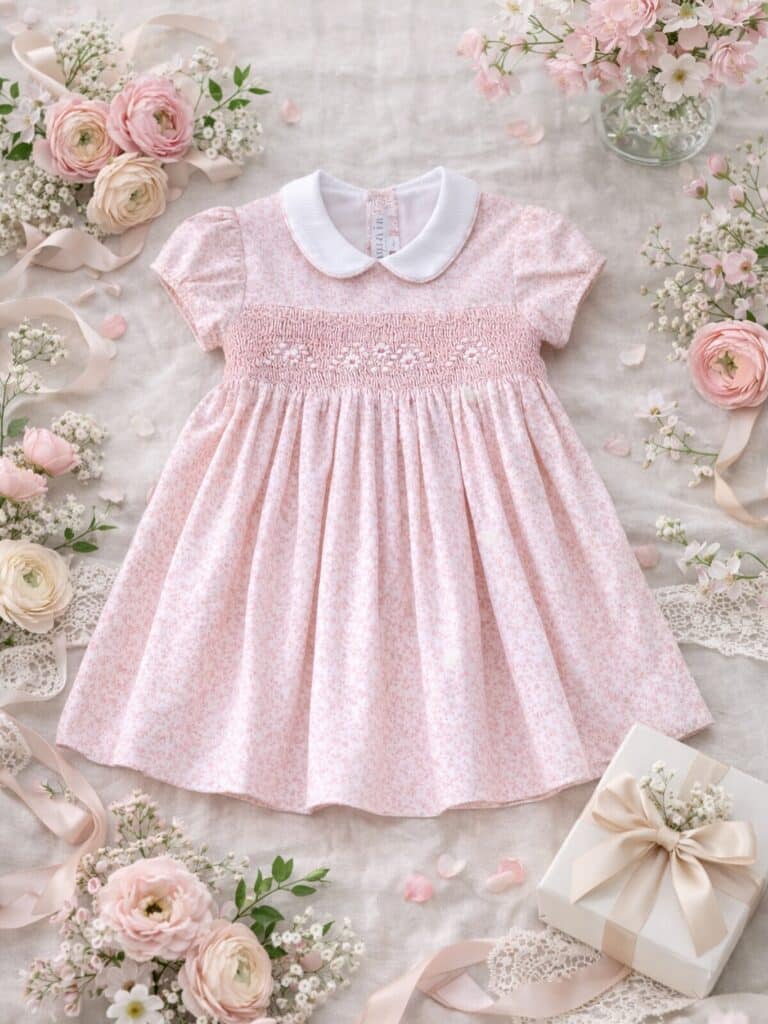 Shirley dress大切な日に温もりを🪡🧵やさしく広がる花々に、ホワイトの襟元。ピンクとホワイトの糸で丁寧に施した、スモッキング刺繍のワンピース卒入園式・入学式は、お子さまにとっても、ご家族にとっても思い出に残るひとときです。ボレロやリボンの彩りを添えて、より表情豊かに。Amaia Kidsの温もりで、特別な一日をもっと素敵に。#アマイアキッズ #amaiakids #amaiajapan #入学式 #卒入園式@amaia_japan⁡▼オンラインショップhttps://amaia.jp